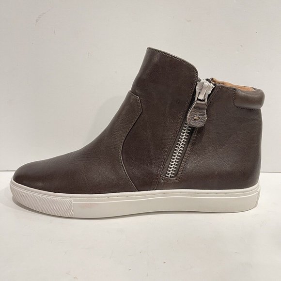 Gentle Souls Kenneth Cole Womens Carole Brown Gray Leather High Top Sneaker Shoe - Picture 6 of 13